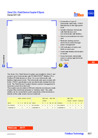 Thumbnail of document Data Sheet - 9411/24 Field device coupler 8 spurs